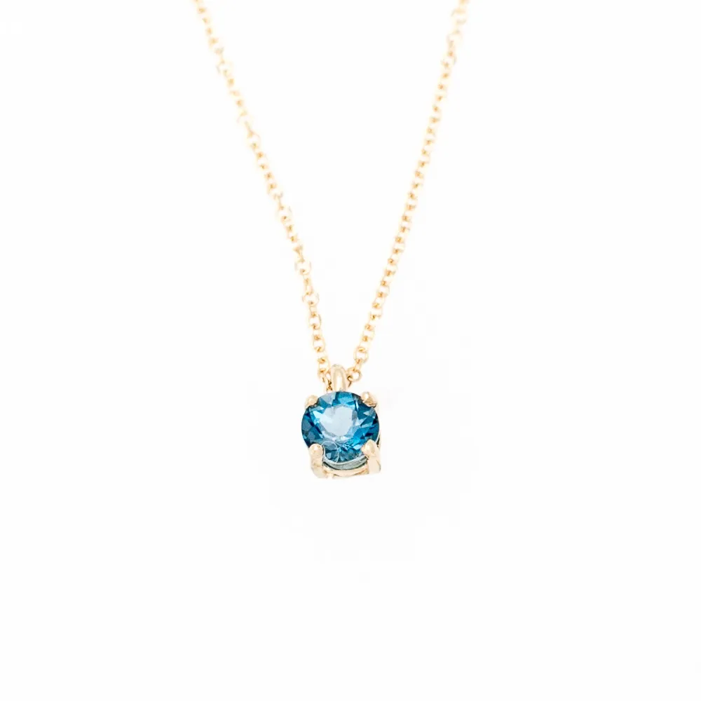 14K Χρυσό Κολιέ Με Blue London Τοπάζι KL0989BL