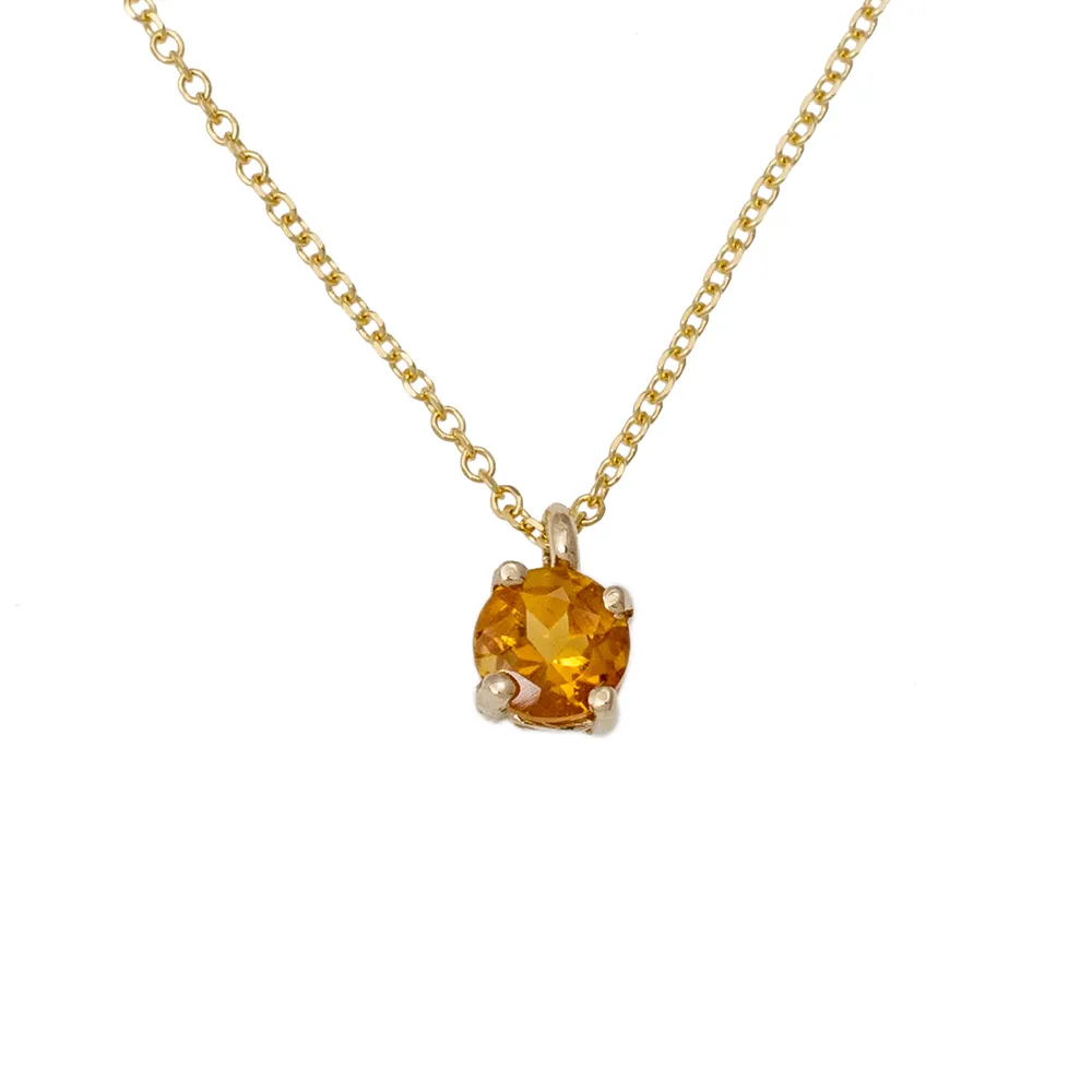 14K Χρυσό Κολιέ Με Citrine 0989CIT-KL14