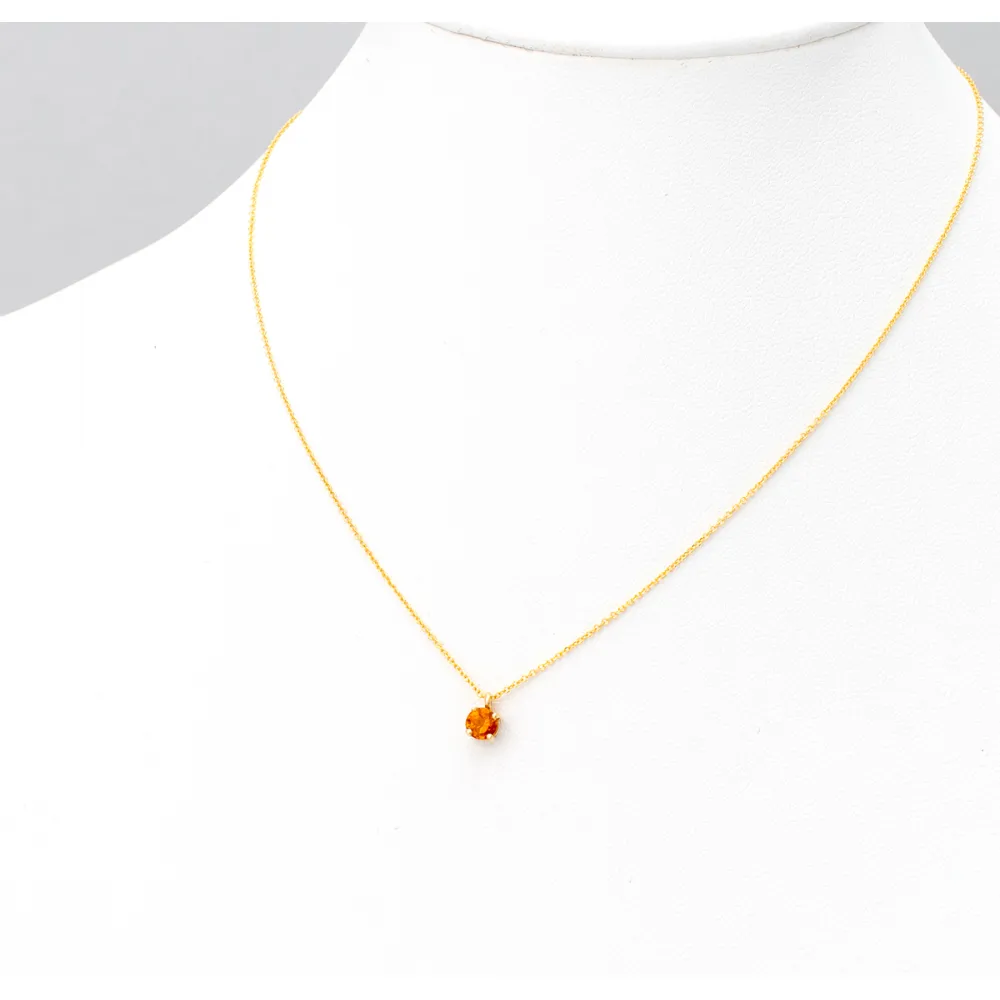 14K Χρυσό Κολιέ Με Citrine 0989CIT-KL14