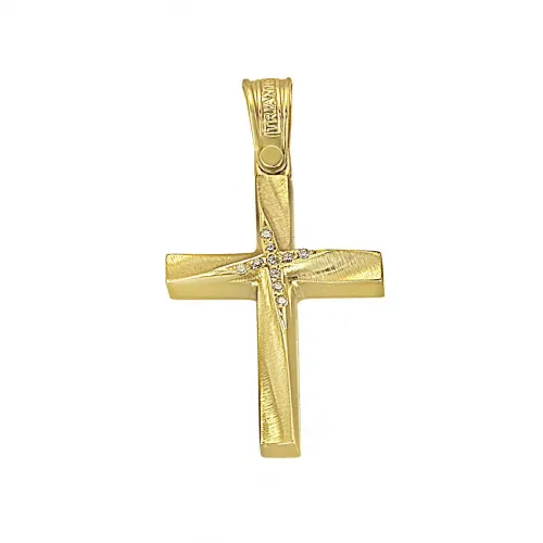 14K Χρυσός Σταυρός με Ζιργκόν 1.2.1213T