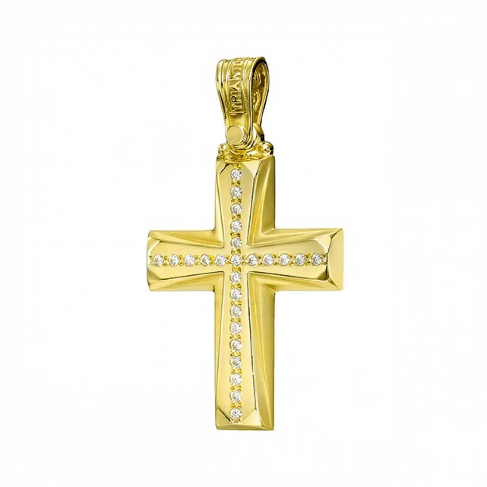 14K Χρυσός Σταυρός με Ζιργκόν 1.2.1238T