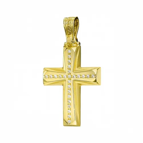 14K Χρυσός Σταυρός με Ζιργκόν 1.2.1238T
