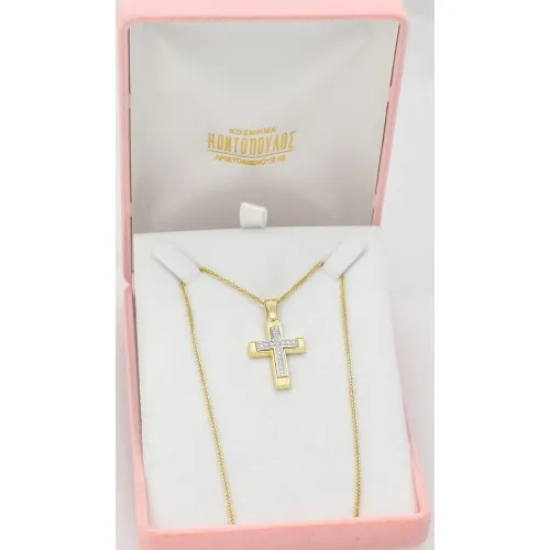 14K Χρυσός Σταυρός με Ζιργκόν 1.2.1316