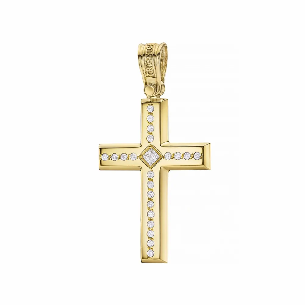 18K Χρυσός Σταυρός με Ζιργκόν 1.2.1347