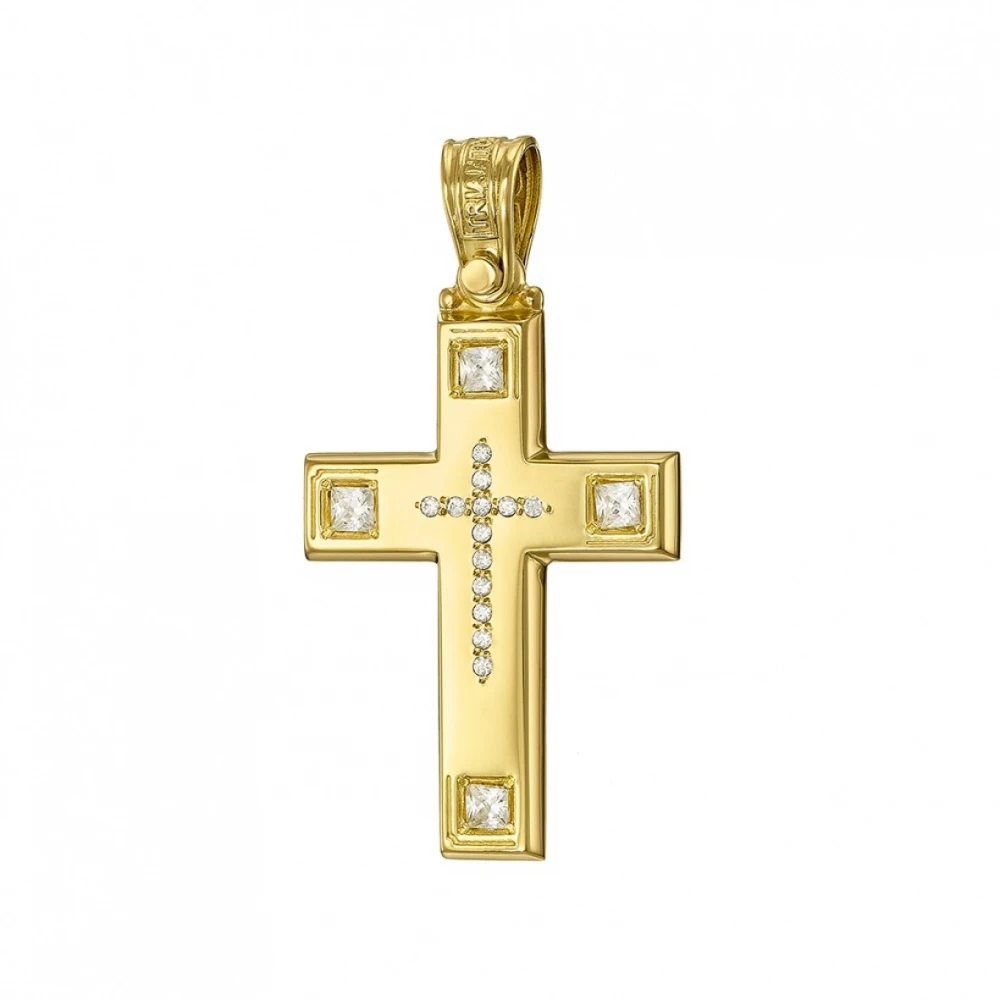 14K Χρυσός Σταυρός με Ζιργκόν 1.2.1367