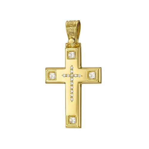 14K Χρυσός Σταυρός με Ζιργκόν 1.2.1367