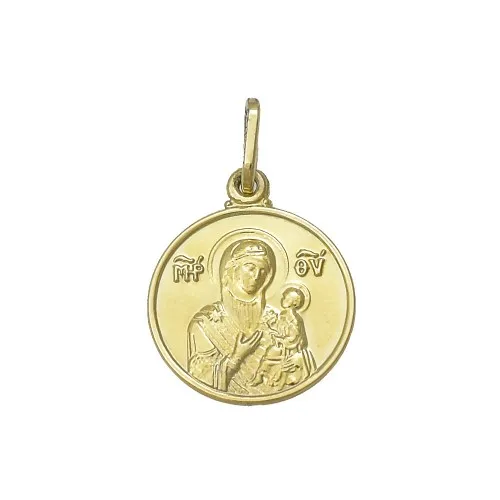 14K, Χρυσό Κωνσταντινάτο, Διπλής Όψεως με Διαμάντι 1.3.1102