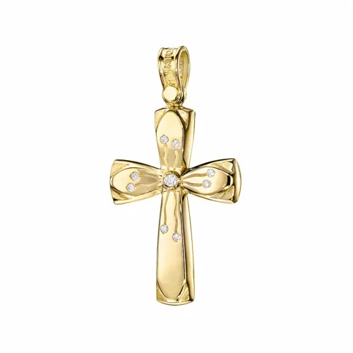 14K Χρυσός Σταυρός με Ζιργκόν 1.7.1042T