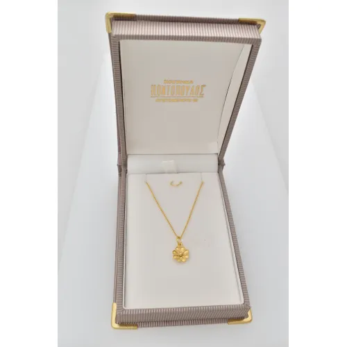 18Κ Χρυσό Χειροποίητο Μενταγιόν '' Μαργαρίτα'' MF1007DM