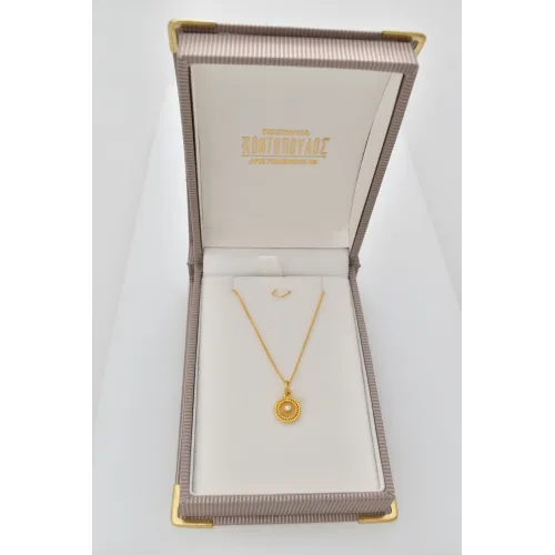 18Κ Χρυσό Χειροποίητο Μενταγιόν Με Διαμάντι M1028DM