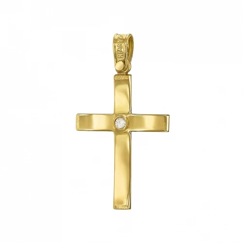 14K Χρυσός Σταυρός με Ζιργκόν 111403TR