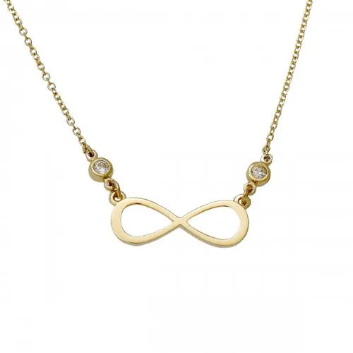 14K Χρυσό Κολιέ με Άπειρο & Ζιργκόν 11262-1