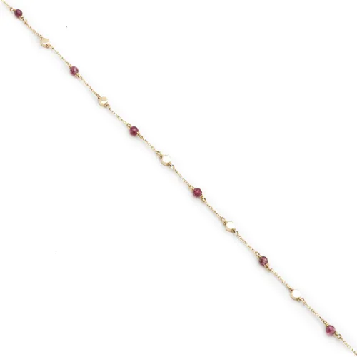 14K Χρυσό Βραχιόλι με Κόκκινες Πέτρες 1193AD