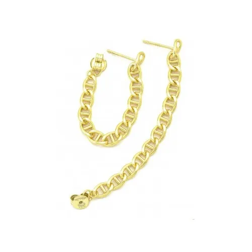 925 Ασήμι Σκουλαρίκια Καρφωτά αλυσίδα ΘΗΤΑ 12-05-3155