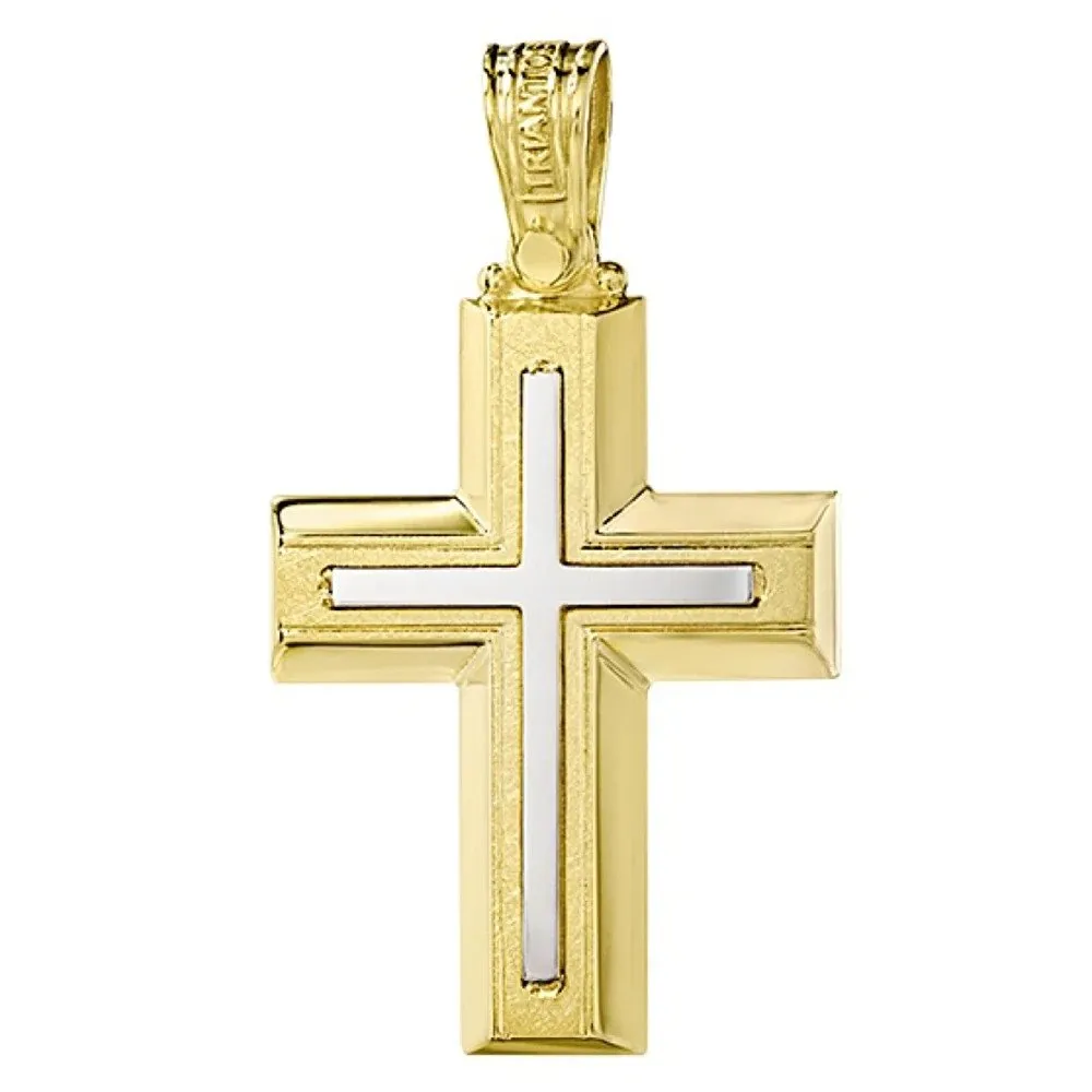 14K Χρυσός Δίχρωμος Σταυρός 1.2.1270