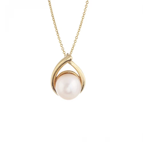 9Κ Χρυσό Κολιέ με Μαργαριτάρι KL1535VR