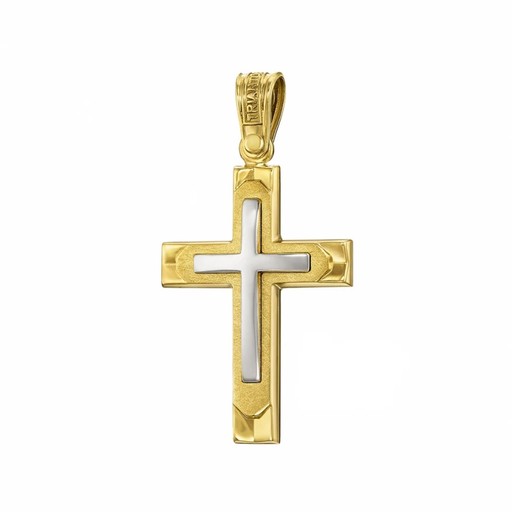 14K Χρυσός Δίχρωμος Σταυρός 171043TR