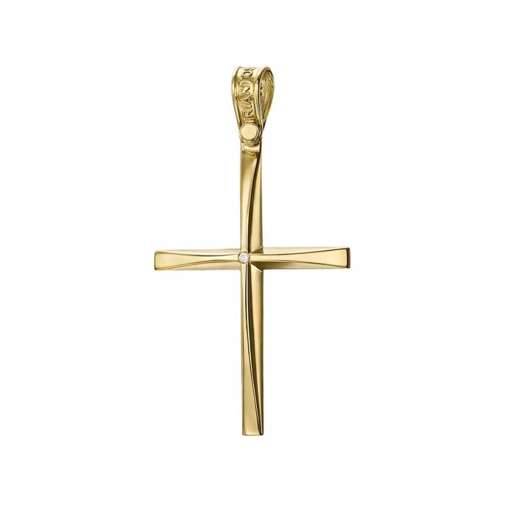 18K Χρυσός Σταυρός με Διαμάντι 171049BR