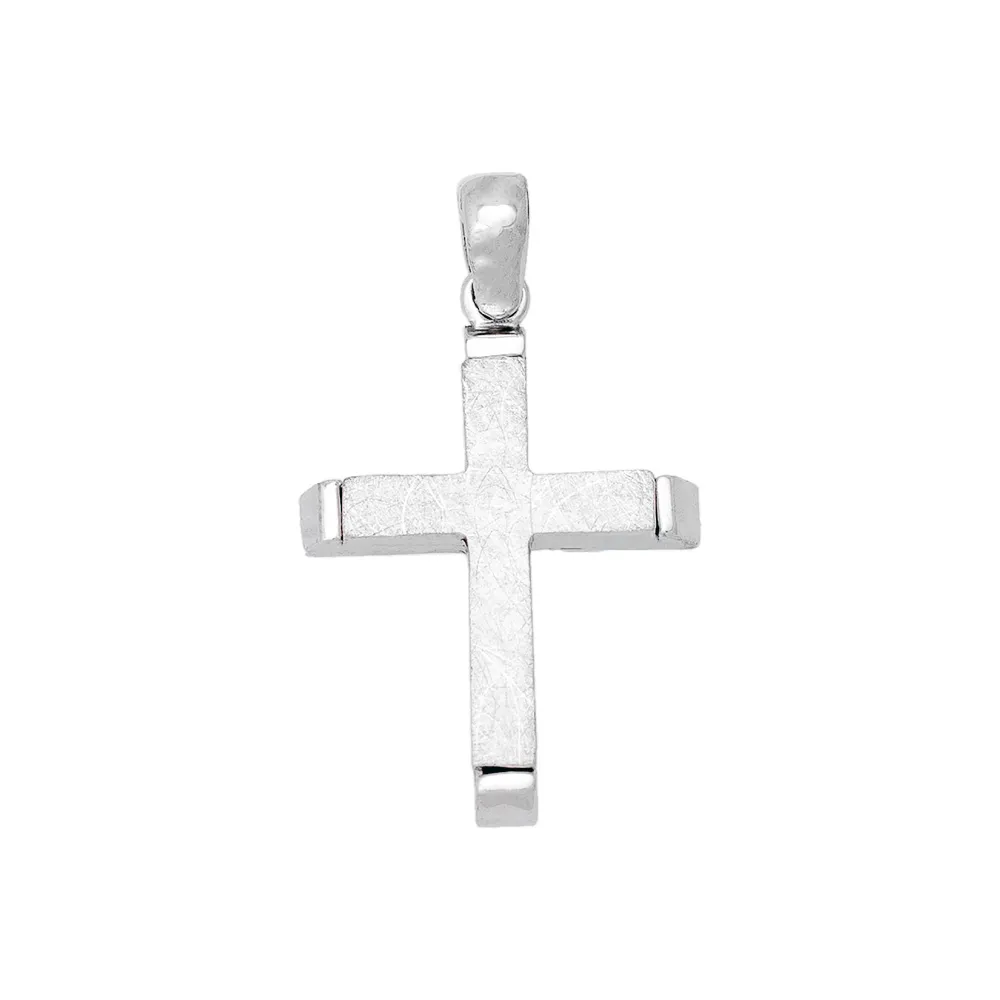 14K Λευκόχρυσος Σταυρός 1842L2