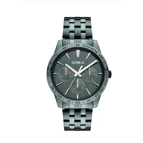 DAS.4 Ανδρικό Αναλογικό Ρολόι με Ανθρακί Μπρασελέ από Ανοξείδωτο Ατσάλι 2031350191