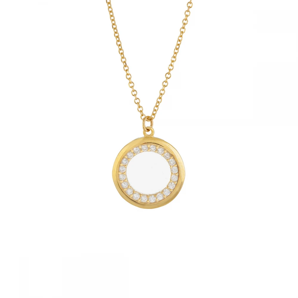 9Κ Χρυσό Κολιέ με Λευκό Ζιργκόν KL1911VR