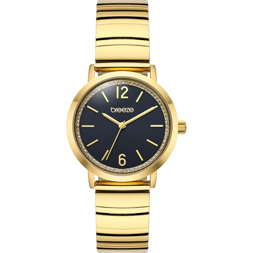 BREEZE Halo με Κρύσταλλα και Χρυσό Μπρασελέ από Ανοξείδωτο Ατσάλι 2013212571.2