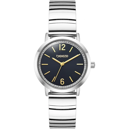 BREEZE Halo με Κρύσταλλα και Ασημί Μπρασελέ από Ανοξείδωτο Ατσάλι 2013612571.2