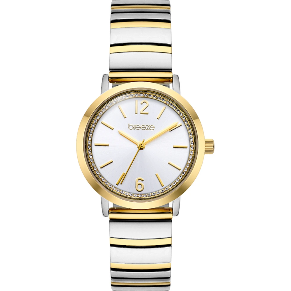 BREEZE Halo με Κρύσταλλα και Μπρασελέ  Δύο Τόνων από Ανοξείδωτο Ατσάλι 2013712571.1