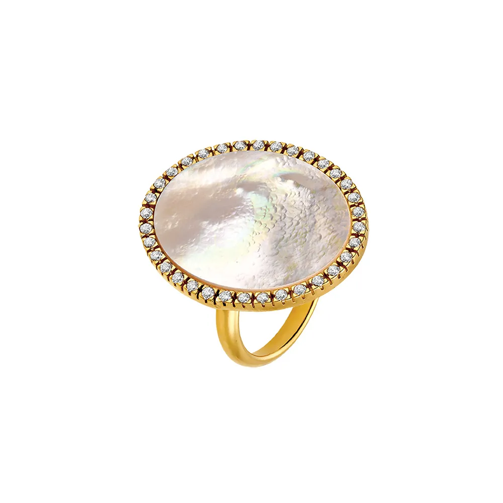 VOGUE 925 Ασήμι Δαχτυλίδι Επιχρυσωμένο Με Φίλντισι & Ζιργκόν 20170623161