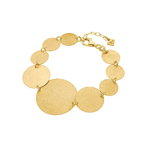 VOGUE 925 Ασήμι Βραχιόλι Επιχρυσωμένο με εννέα Ασύμμετρους Κρίκους 20171731301