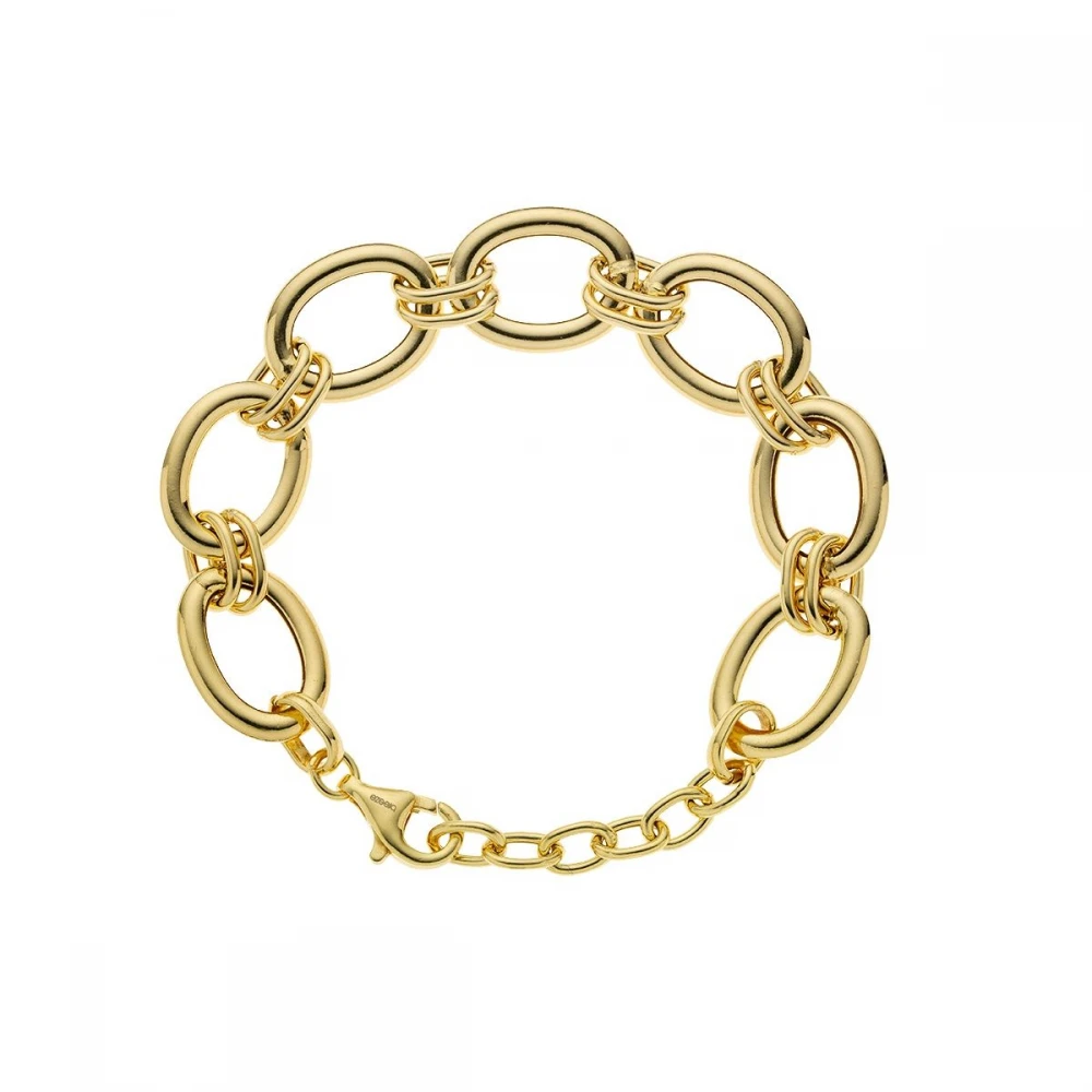 BREEZE Βραχιόλι από Ασήμι 925 Επιχρυσωμένο Κρίκοι 2017313011.1