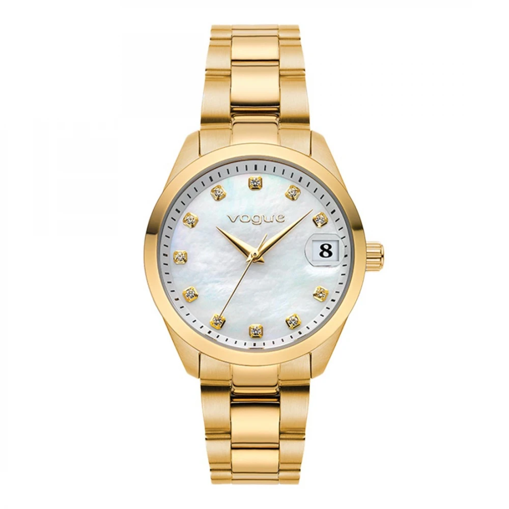 VOGUE Reina Medium Επιχρυσωμένο μπρασελέ από Ανοξείδωτο Ατσάλι, με Ζιργκόν 2020614241