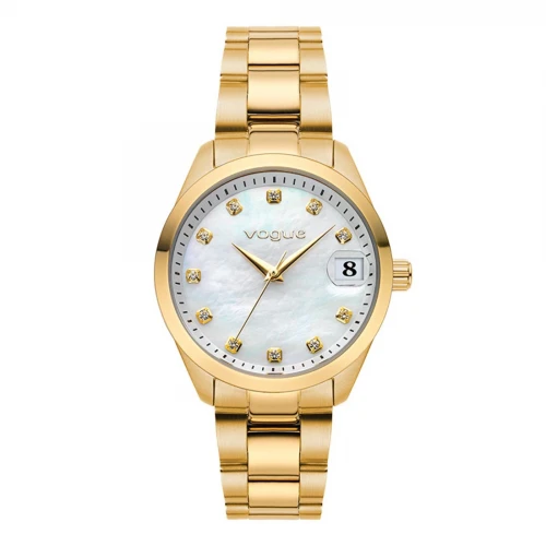 VOGUE Reina Medium Επιχρυσωμένο μπρασελέ από Ανοξείδωτο Ατσάλι, με Ζιργκόν 2020614241