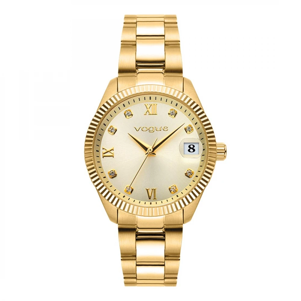 VOGUE Reina Medium Επιχρυσωμένο μπρασελέ από Ανοξείδωτο Ατσάλι, με Ζιργκόν 2020614242