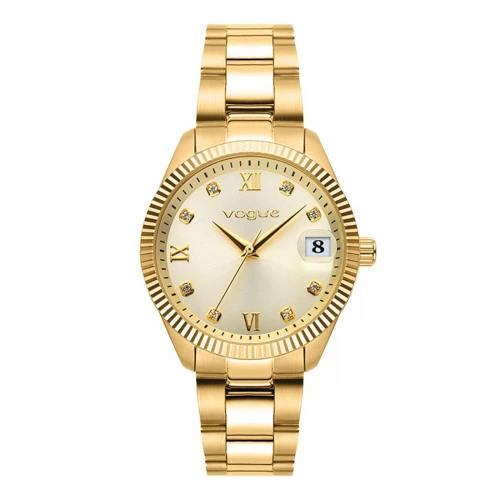 VOGUE Reina Medium Επιχρυσωμένο μπρασελέ από Ανοξείδωτο Ατσάλι, με Ζιργκόν 2020614242