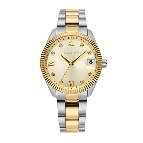 VOGUE Reina Mini μπρασελέ δύο τόνων από Ανοξείδωτο Ατσάλι, με Ζιργκόν 2020614362