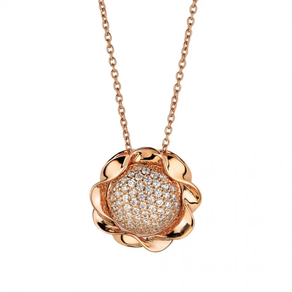 VOGUE Necklace Rose Garden Silver Rose Gold Tone Plated 206141.2