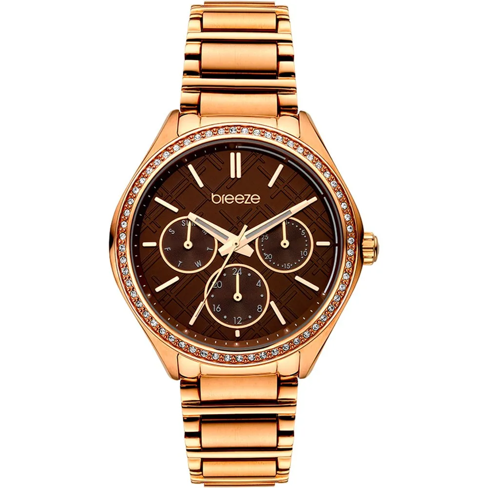 BREEZE Intensifire Crystals Rose Gold Stainless Steel Bracelet 212041.5