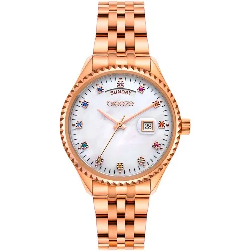 BREEZE Glacier Crystals Rose Gold Stainless Steel Bracelet 212251.4