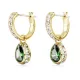 SWAROVSKI Σκουλαρίκια-σταγόνα Stilla Κοπή Pear, Πράσινα, Επιμετάλλωση σε χρυσαφί τόνο 5662922