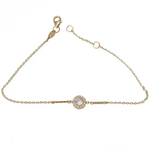 14K Χρυσό Bραχιόλι με Ζιργκόν 262973