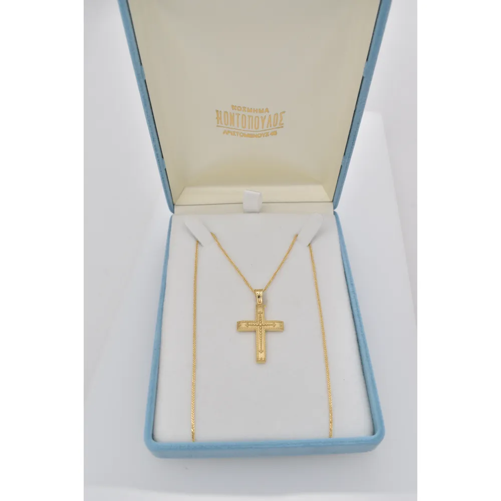 18Κ Χρυσός Σταυρός ST291AD