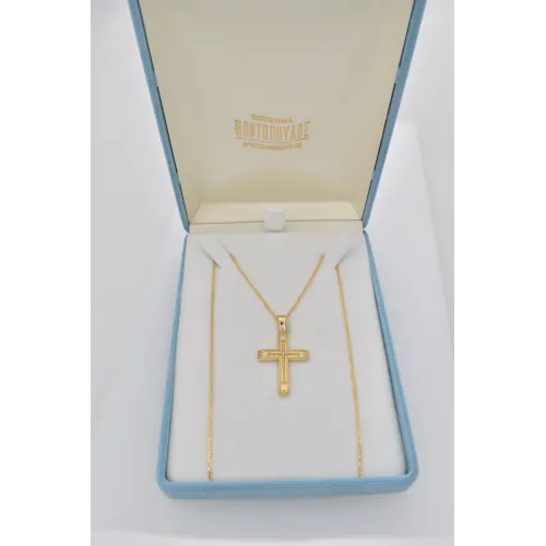 18Κ Χρυσός Σταυρός ST291AD