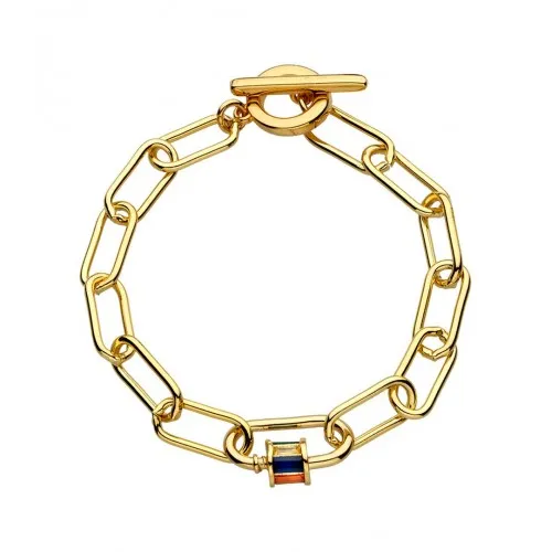 BREEZE Βραχιόλι Επιχρυσωμένο με Πολύχρωμα Ζιργκόν 310006.1