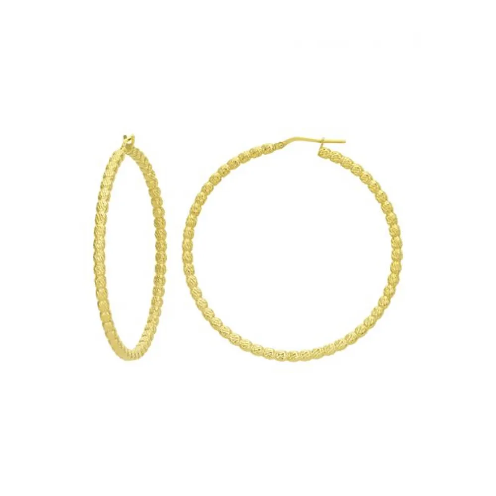 VOGUE Σκουλαρίκια 925 Ασήμι ,Κρίκοι, Επιχρυσωμένα 20173770201