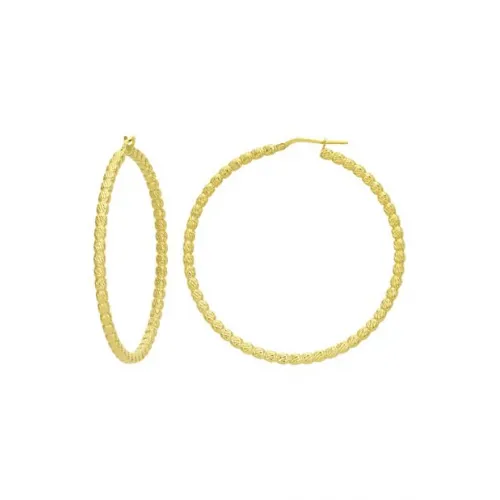 VOGUE Σκουλαρίκια 925 Ασήμι ,Κρίκοι, Επιχρυσωμένα 20173770201