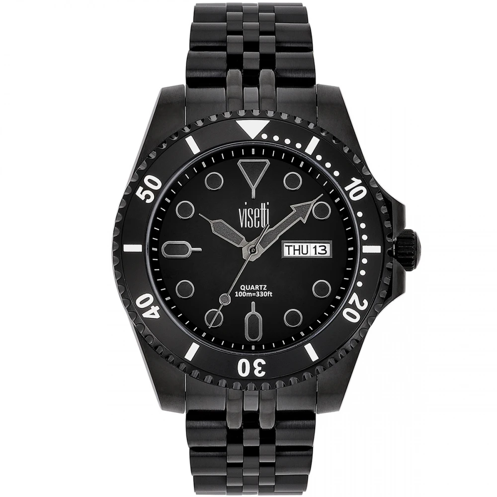 VISETTI Vitality με Μαύρο Μπρασελέ από Ανοξείδωτο Ατσάλι 41I-SW003BB