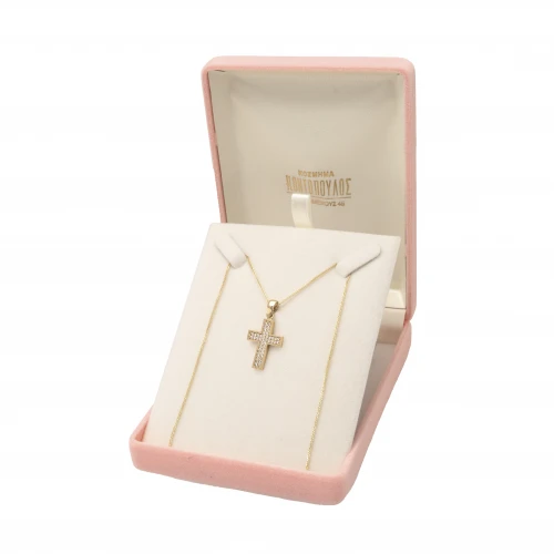 14Κ Χρυσός Σταυρός με Ζιργκόν 4402K1