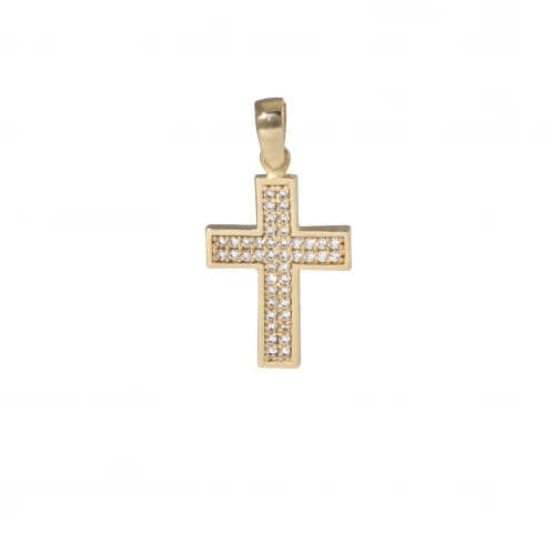 14Κ Χρυσός Σταυρός με Ζιργκόν 4402K1