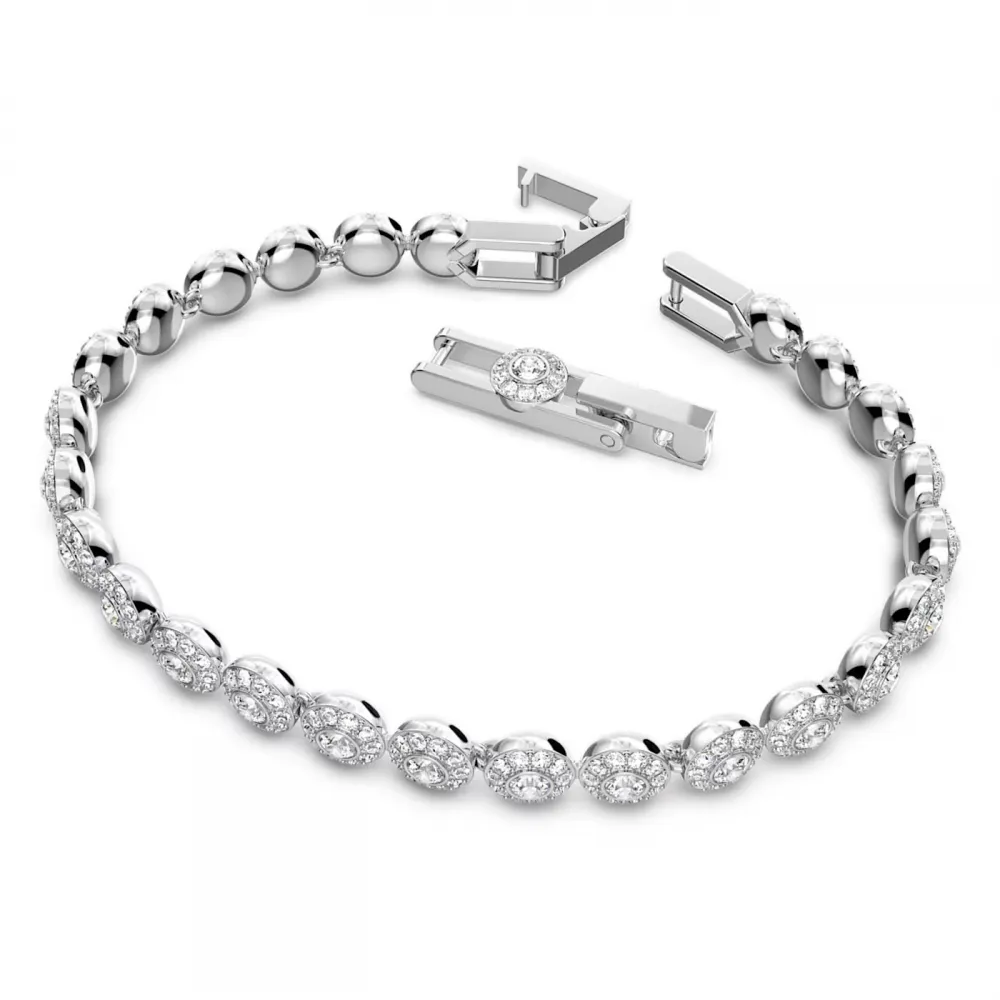 SWAROVSKI Angelic Βραχιόλι, Στρογγυλή Κοπή,Pave,  Λευκό, Επιροδιωμένο 5071173